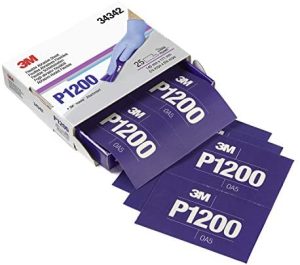 3M abrazīvās loksnes 140x171mm P1200 1gb (iepakojumā 25gb)