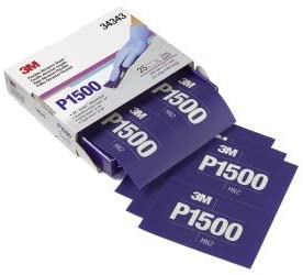 3M abrazīvās loksnes 140x171mm P1500 1gb (iepakojumā 25gb)