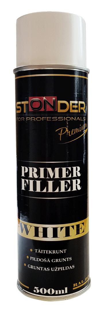 Balta grunts aerosolā 500ml (RAL9003)