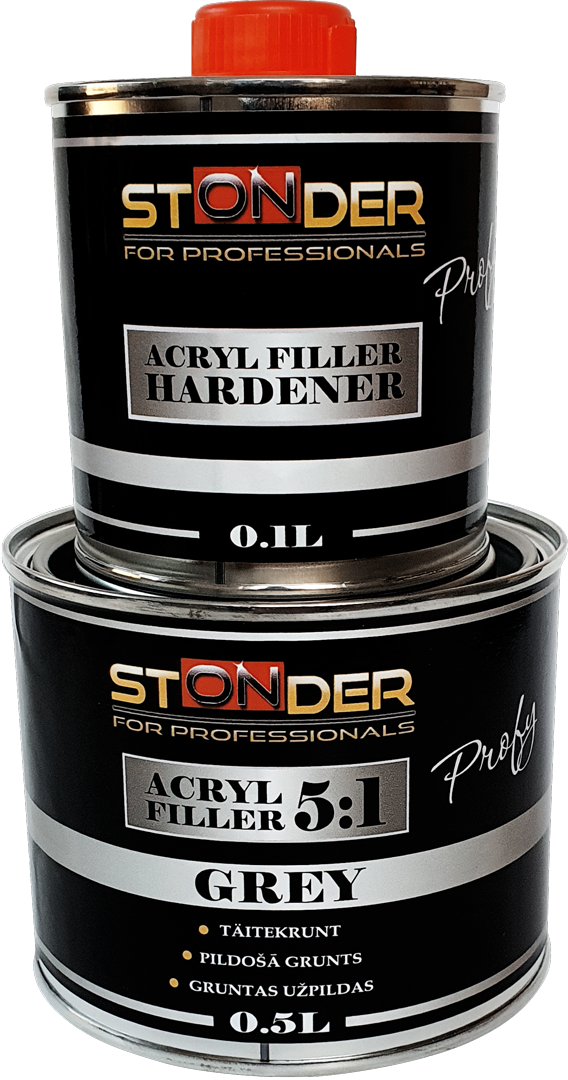 STONDER PROFY grunts komplekts 0.5L + 0.1L pelēks