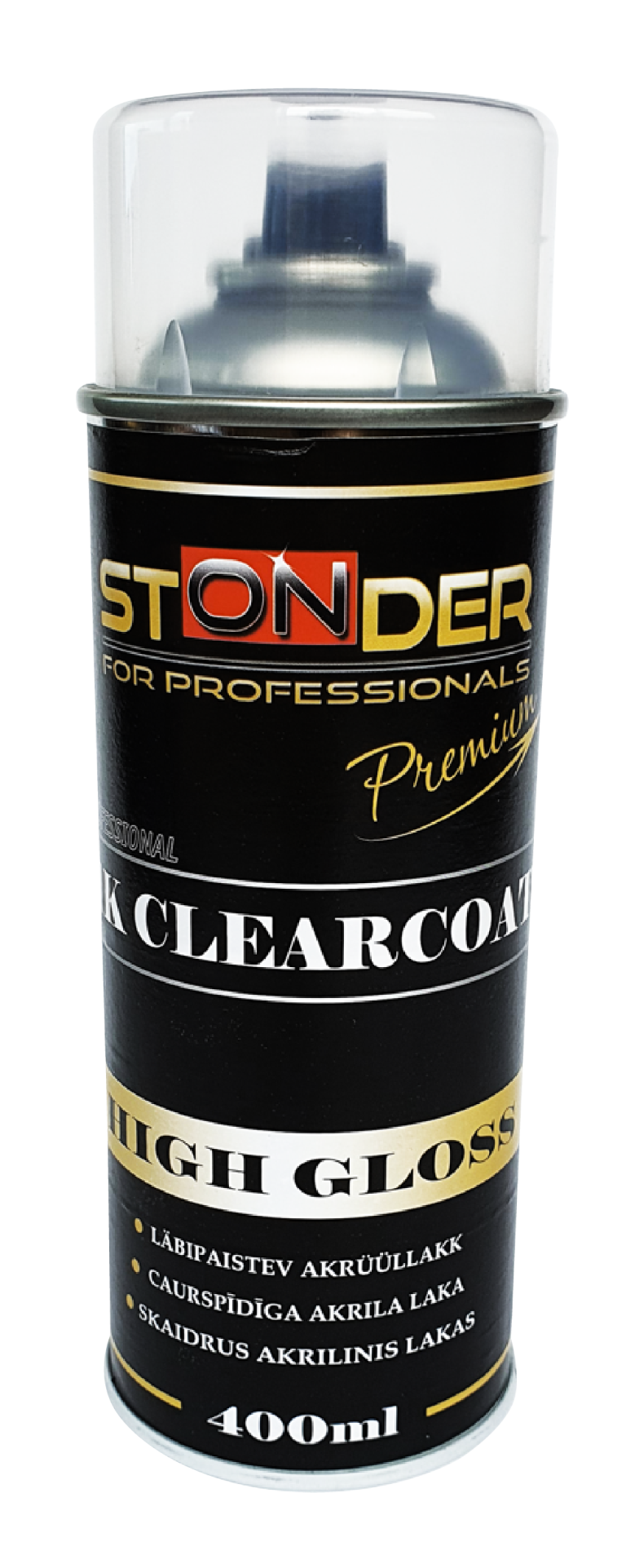 STONDER 1K caurspīdīga laka aeros. 400ml