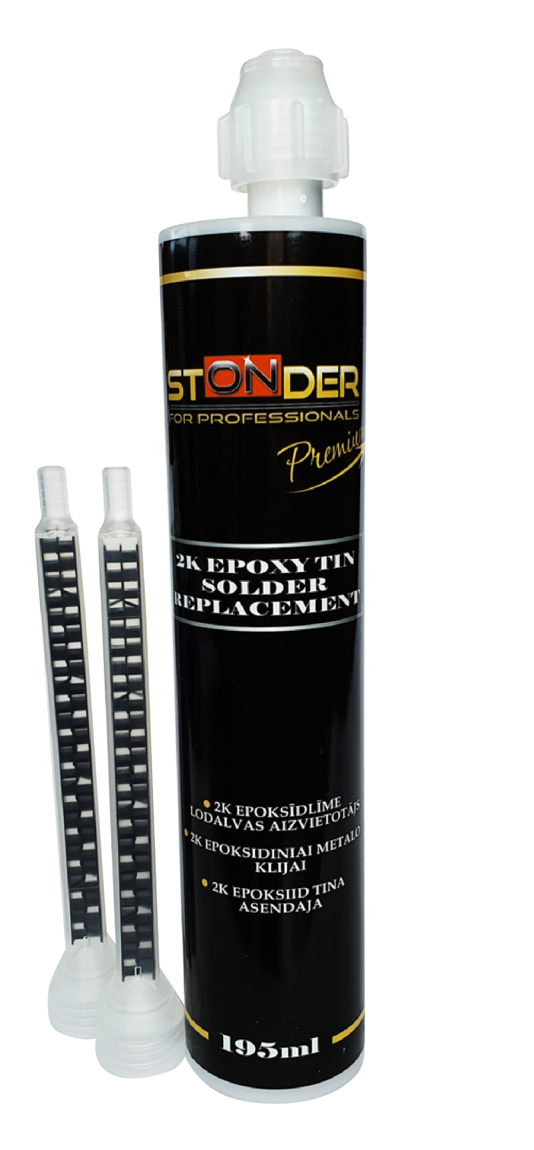 STONDER 2K epoksīdlīme lodalvas aizviet. 195ml