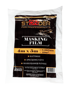 STONDER Apklājamā plēve HDPE 4x5m // 7mikr. 110g