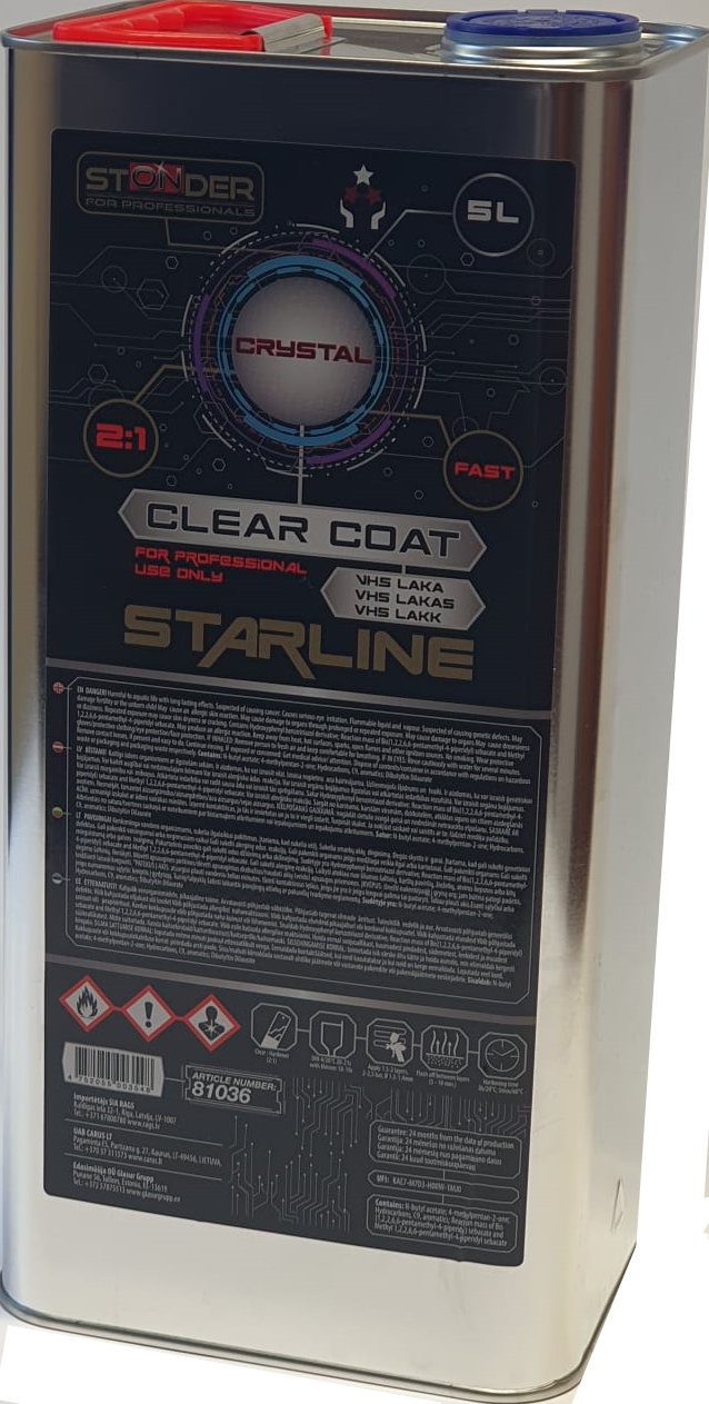 STONDER STARLINE VHS 2:1 laka 5L (Crystal) (Cena par 1L)