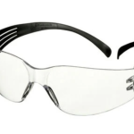 3M Caurspīdīgas aizsargbrilles, melns rāmis, pretaizsvīšanas un pretskrāpējuma pārklājums