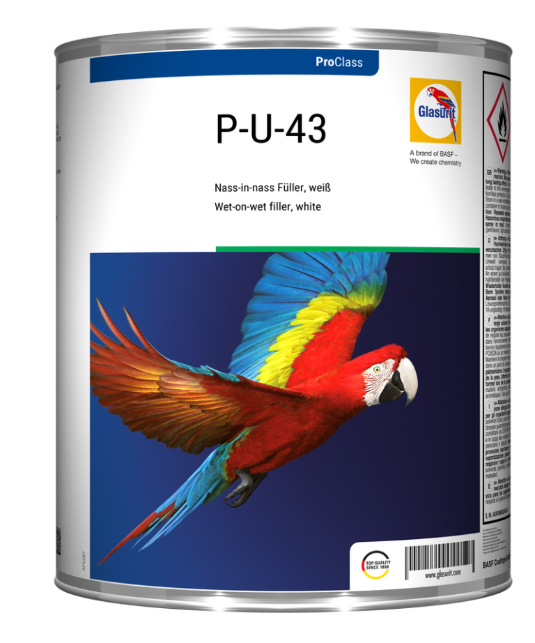 GLASURIT P-U-43 3L Mitrs uz mitra pildviela, balta SPEC