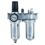 AUARITA 2 elementu gaisa filtrs ar eļļotāju un regulatoru