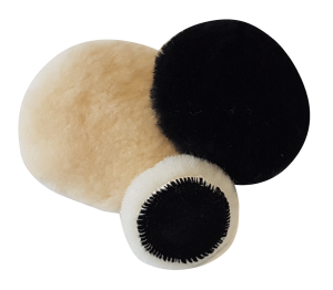 Black wool polishing pad Ø80mm SoftWool