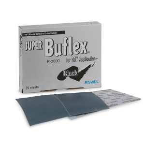 KOVAX SUPER BUFLEX DRY melnas P3000 170x130mm 25gb