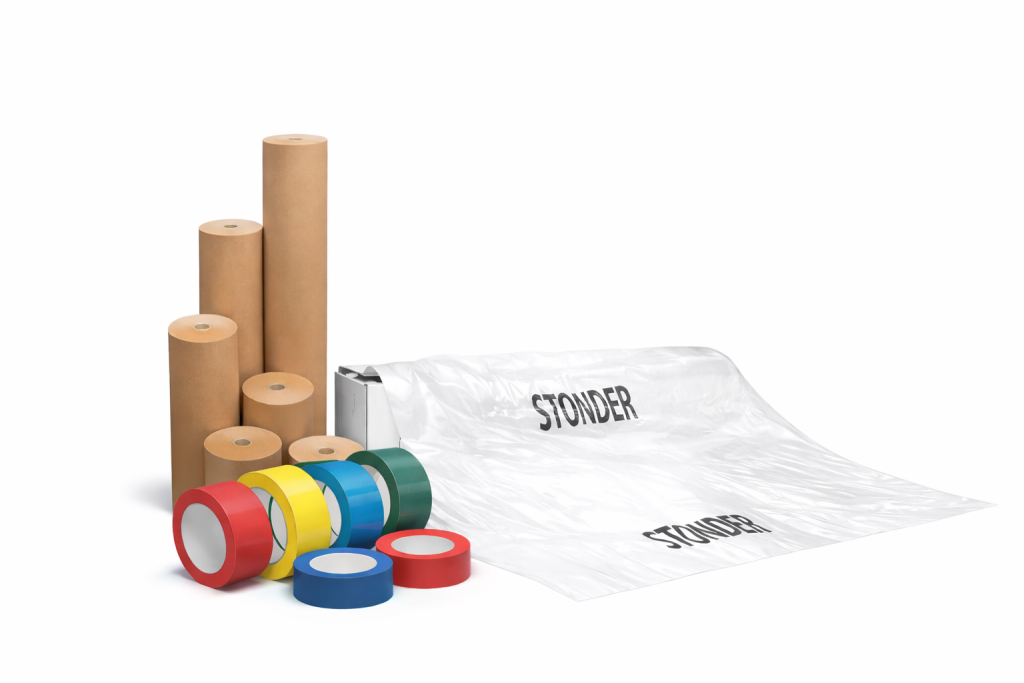 Krāsošanas līmlentes, plēves un apklājamie papīri